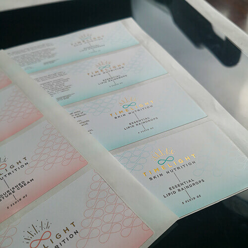 護(hù)膚品燙金標(biāo)簽